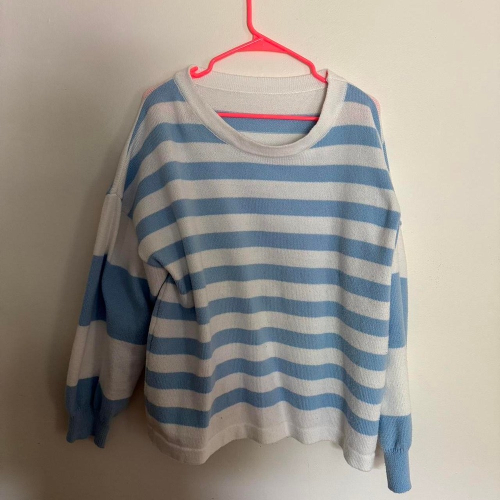 Coastal grandmother aesthetic sweater, soft girl knit top, clean girl
